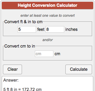 convert feet into centimeters height