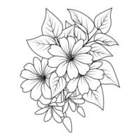 black and white clip art flowers