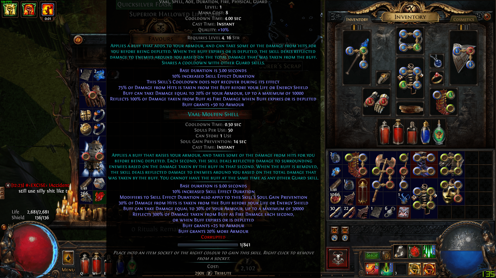 poe molten shell