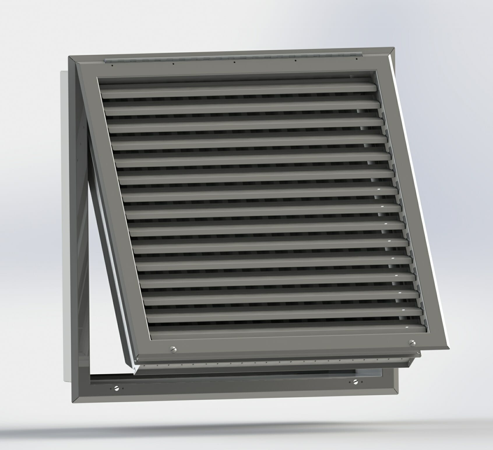 hinged return air grille