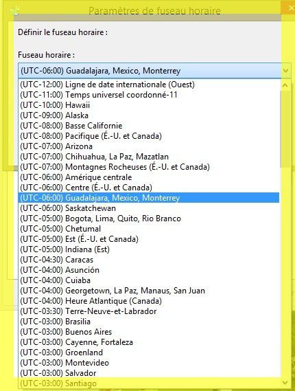 décalage horaire avec mexico