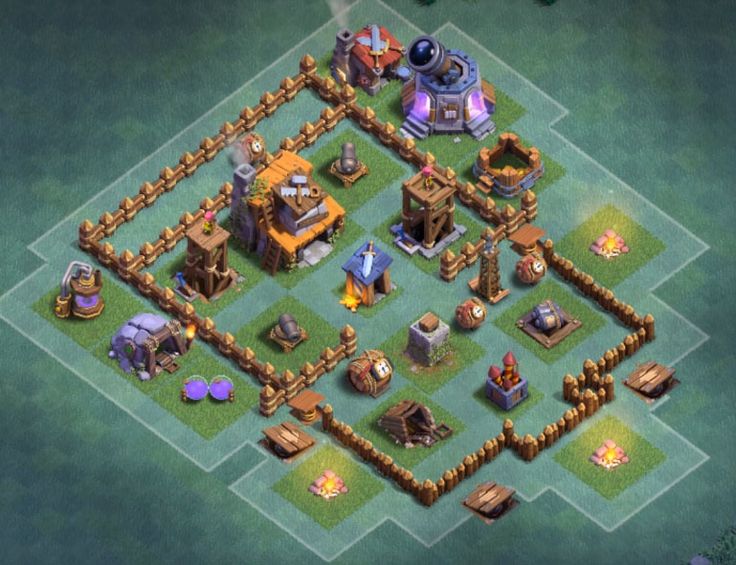 clash of clans builder hall 4 base