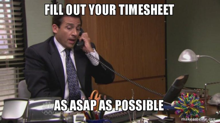 timesheet meme