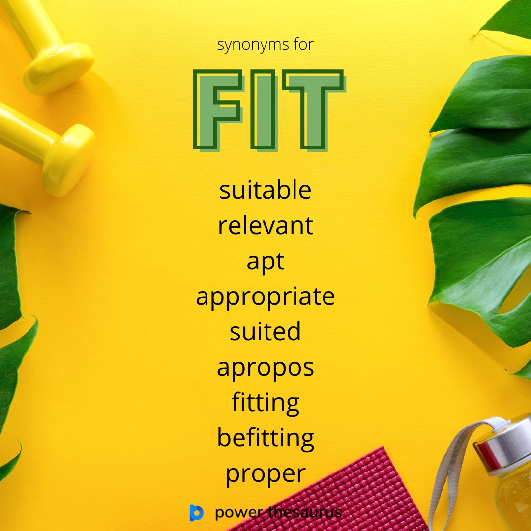 fit thesaurus