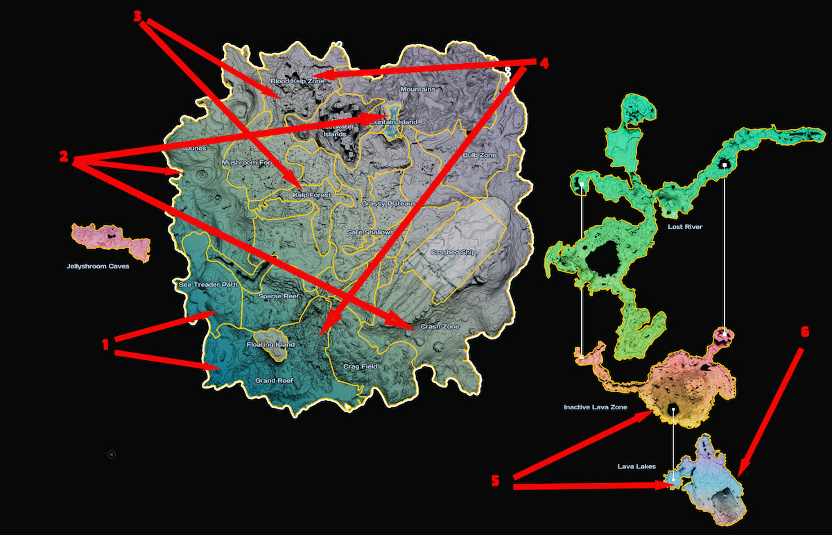 subnautica leviathan map