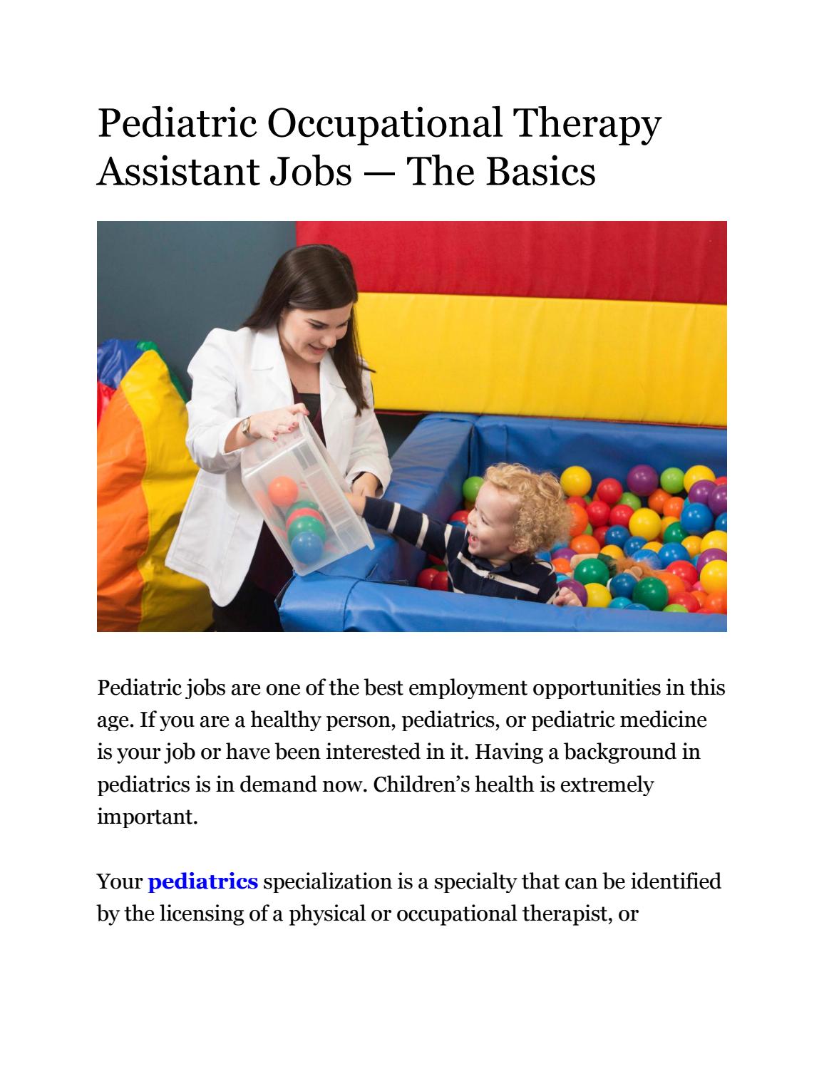 occupational therapist assistant jobs