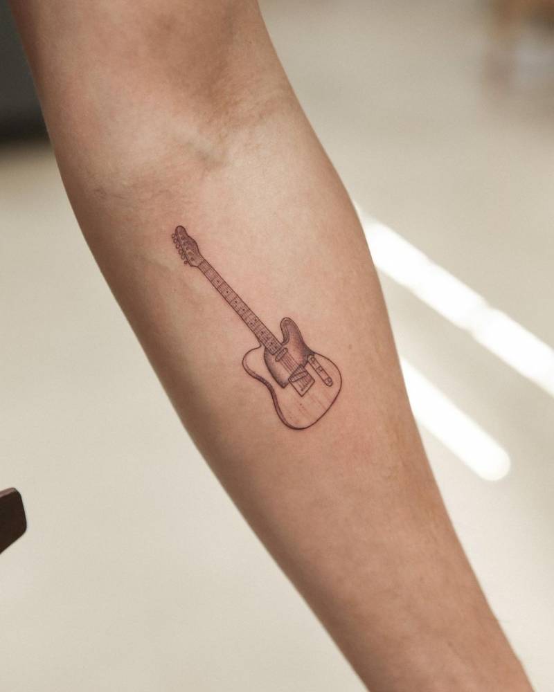 guitar tattoo