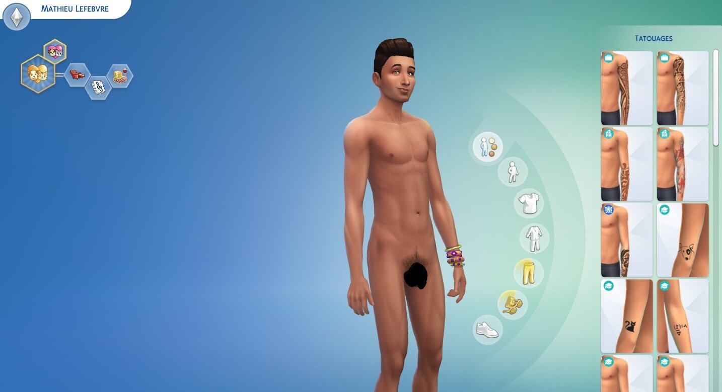 naked the sims