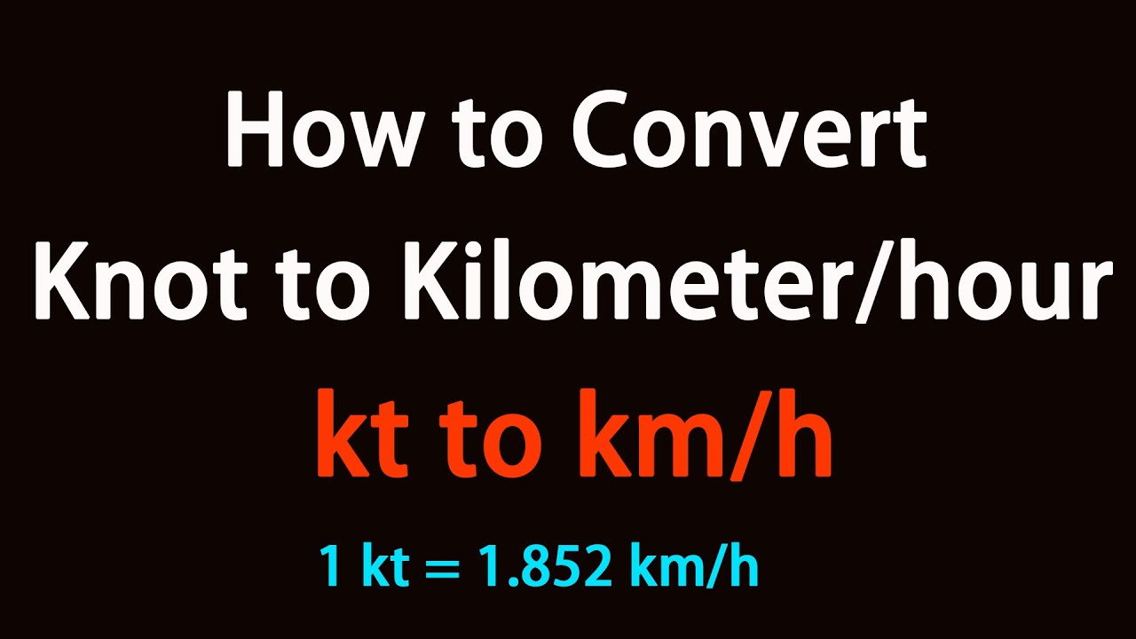 convert knots to km hour