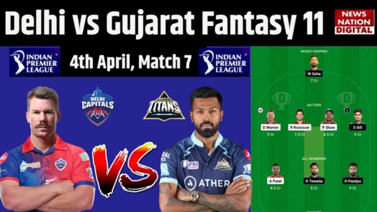 dl vs gt dream11 prediction 2023