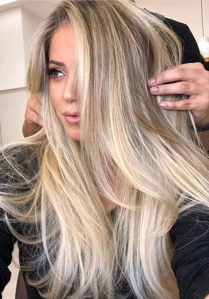 blonde long hair highlights