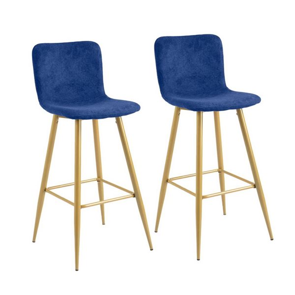 blue and gold barstools