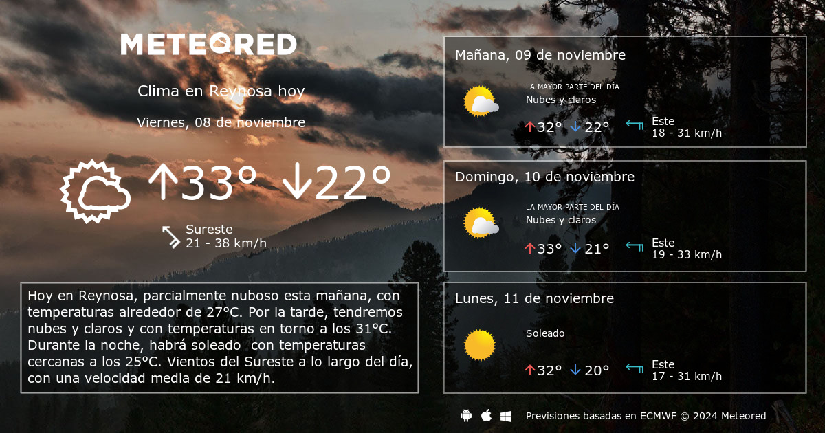 clima para reynosa hoy