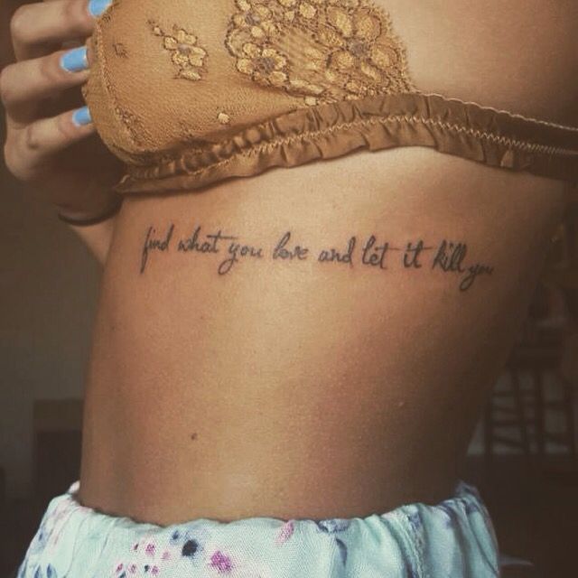 rib cage quote tattoos