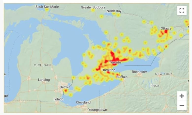 city wide internet outage map