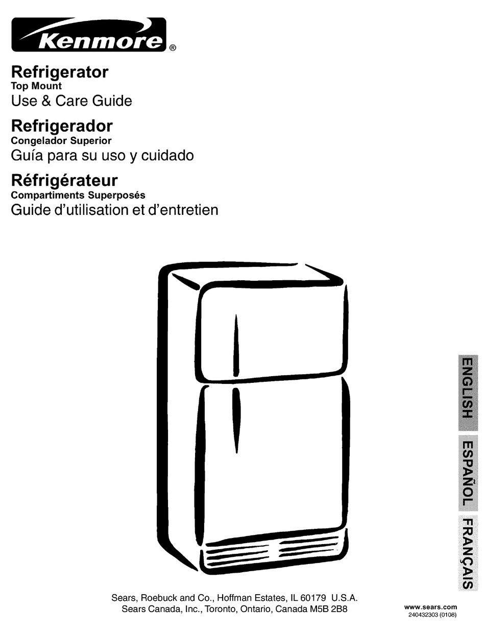 kenmore refrigerator model 253 dimensions