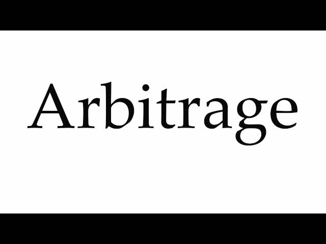 arbitrage pronunciation