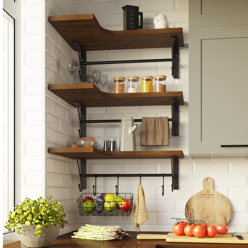 kitchen corner shelf wall