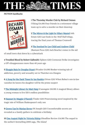 sunday times best sellers