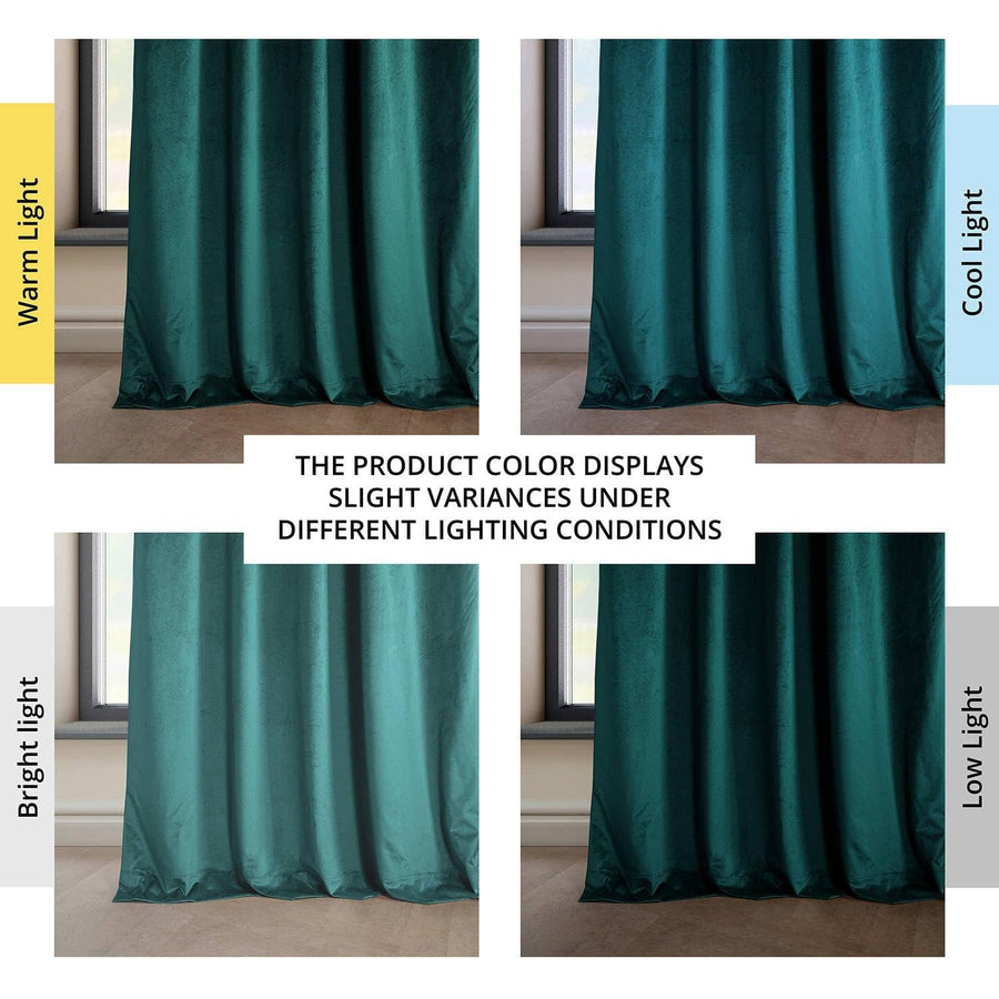 teal velvet drapes