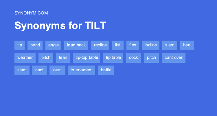 synonym tilted