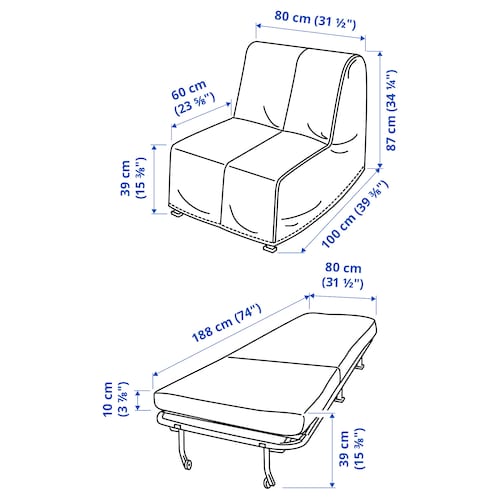 ikea lycksele chair bed