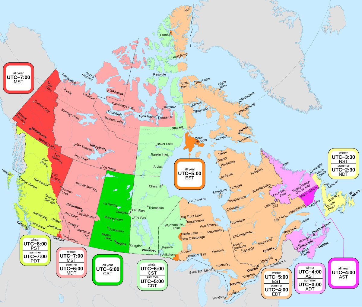 quebec city time zone