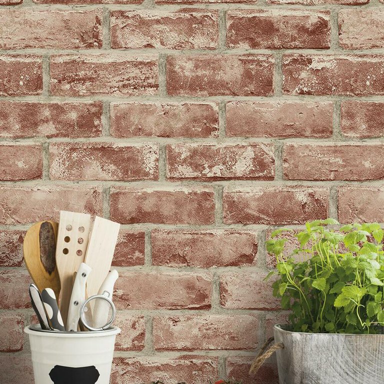 peel & stick brick wallpaper