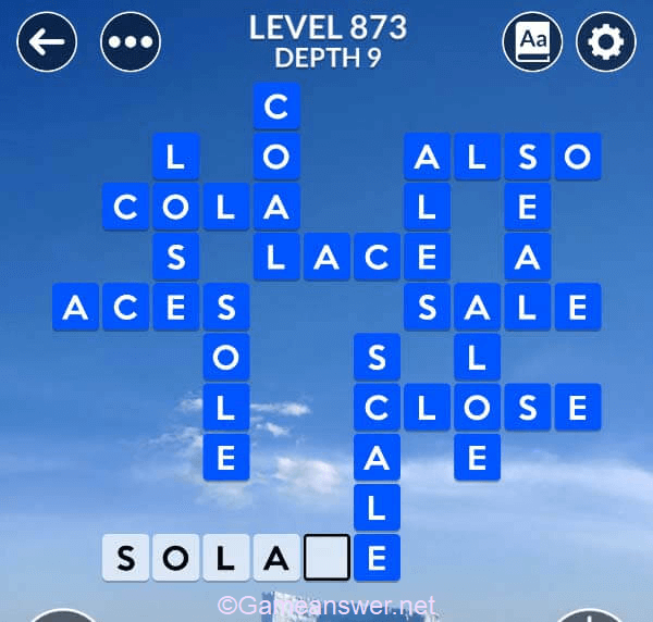 wordscapes puzzle 873