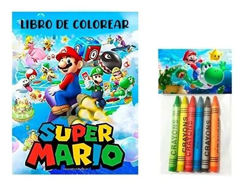 libro colorear mario bros