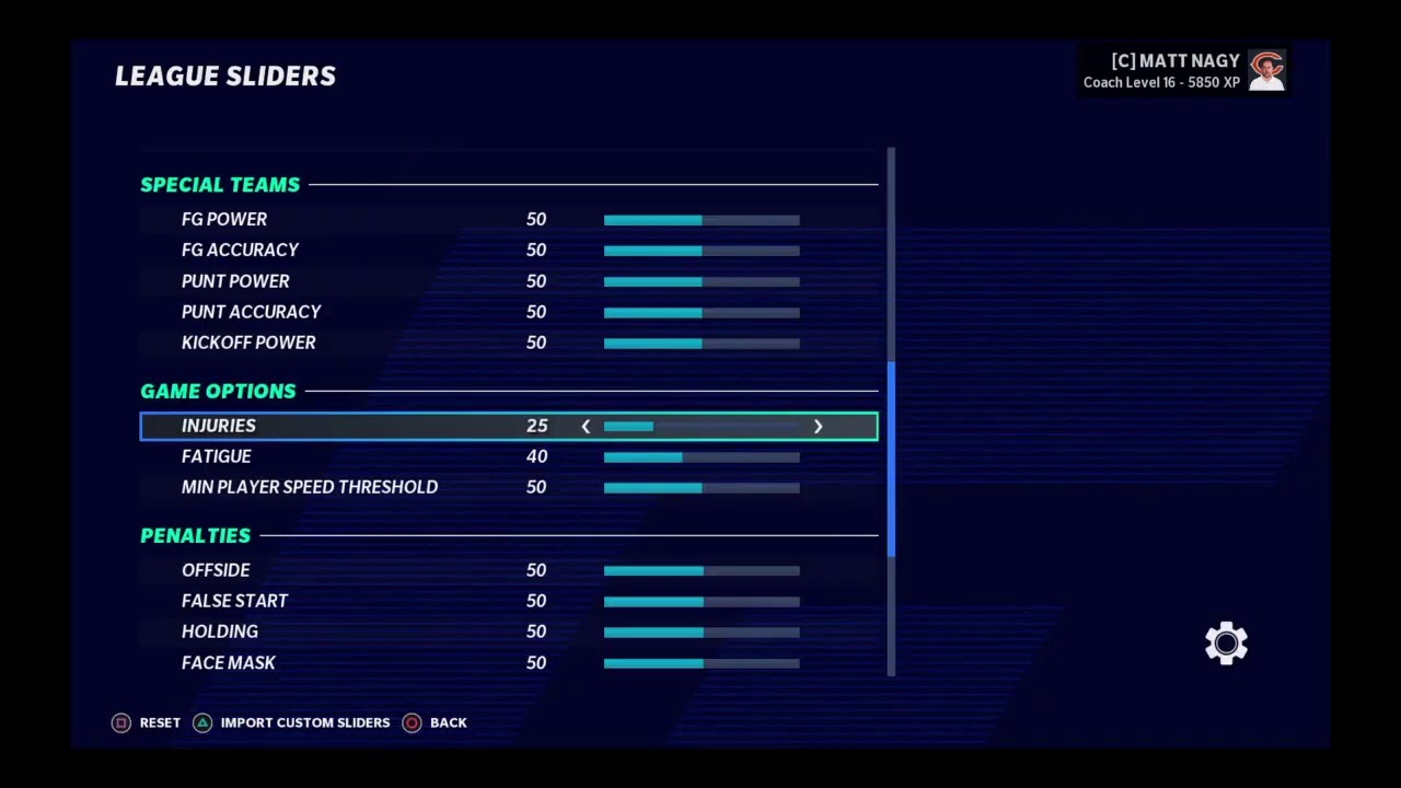 madden 22 injury slider explained