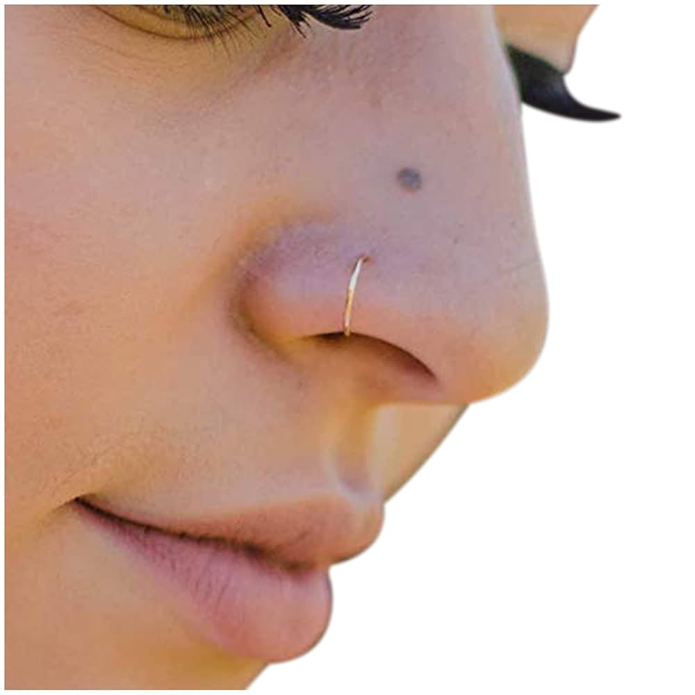 nose piercing ring gold