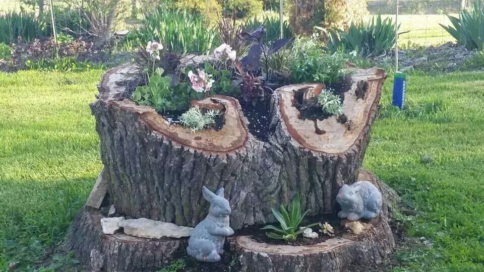 tree stump ideas pinterest