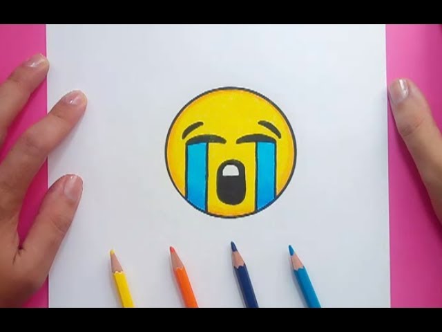 como dibujar un emoji triste