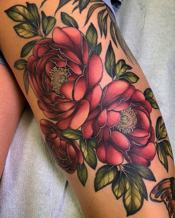 color tattoo flowers