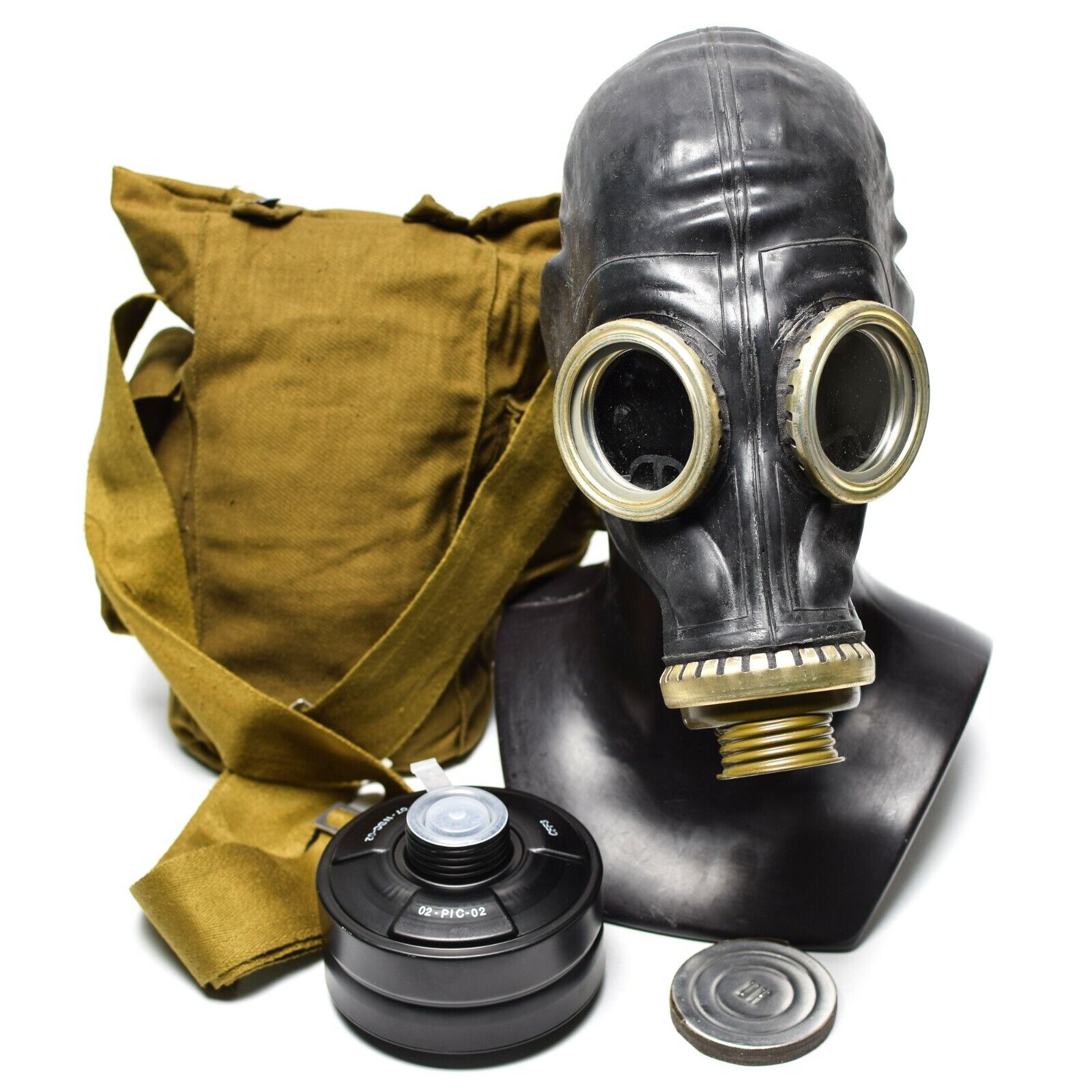 russian gas mask black