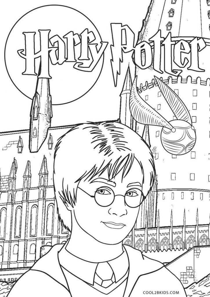 harry potter colouring page