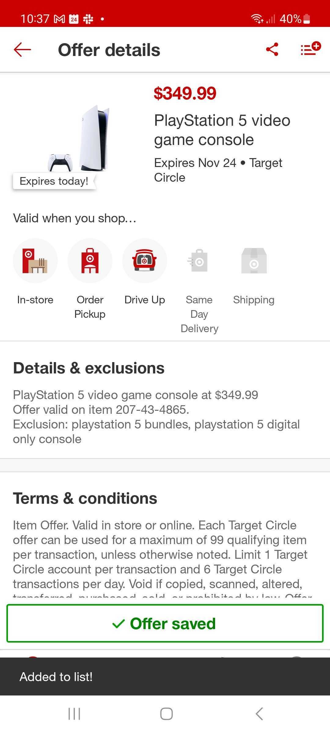 target black friday ps5