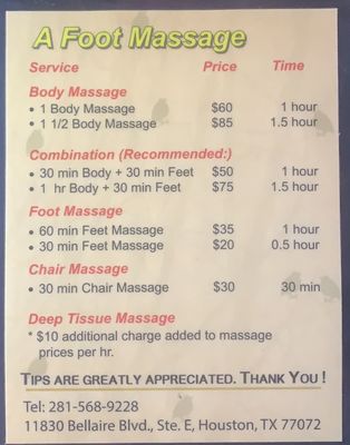 foot massage bellaire