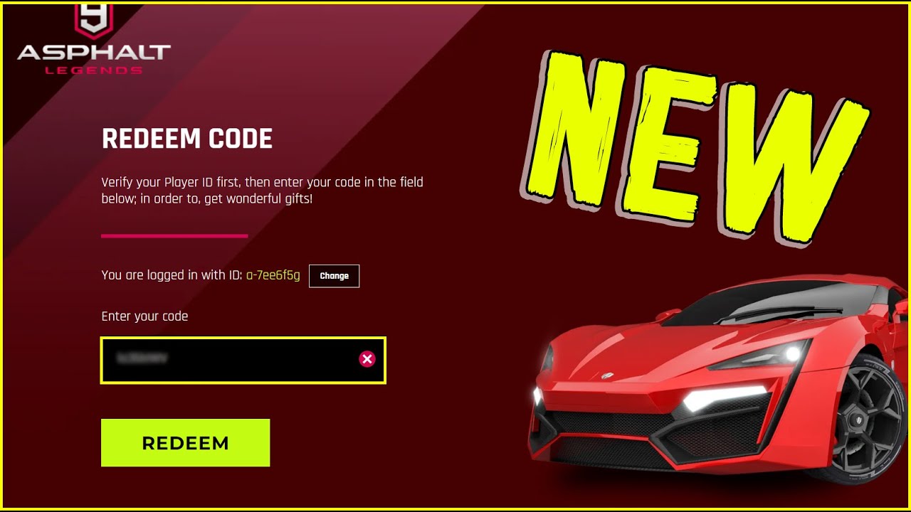 asphalt redeem code