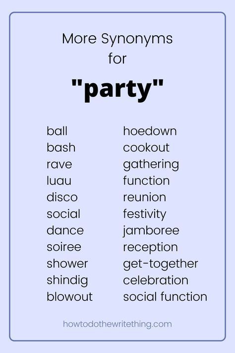 synonyms of party