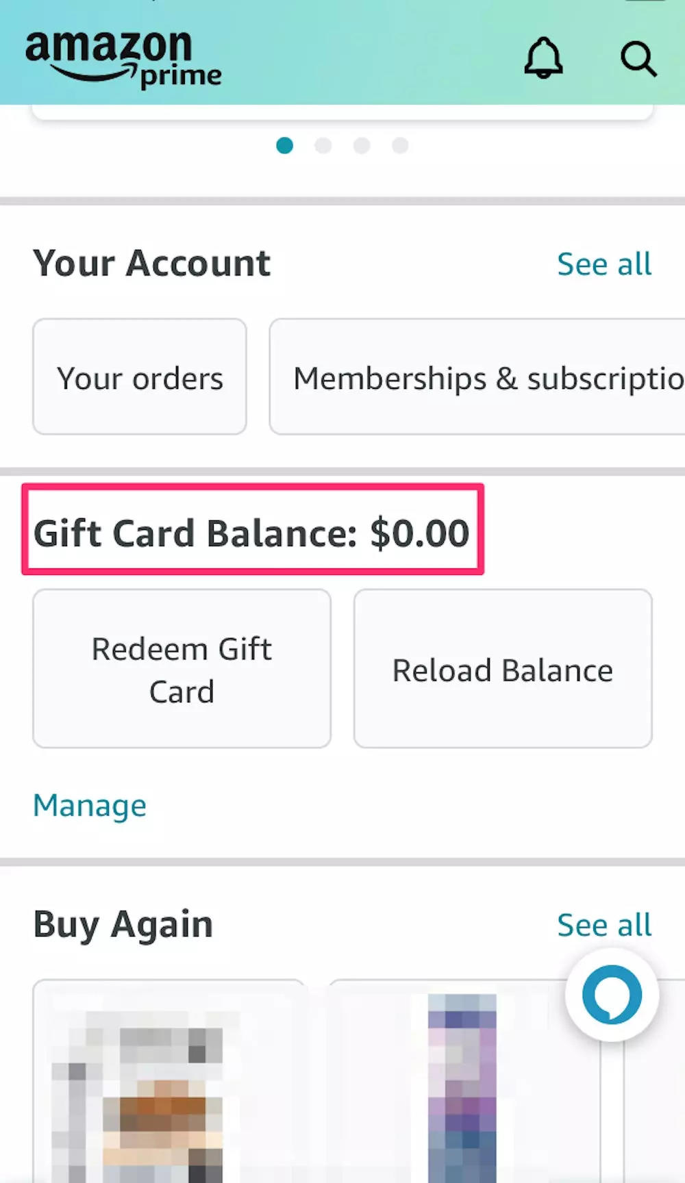 how to check amount on amazon gift card