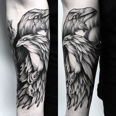 raven odin tattoo