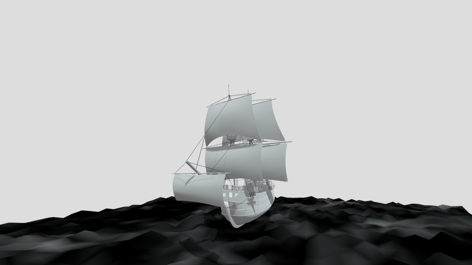 medieval ship 3d model