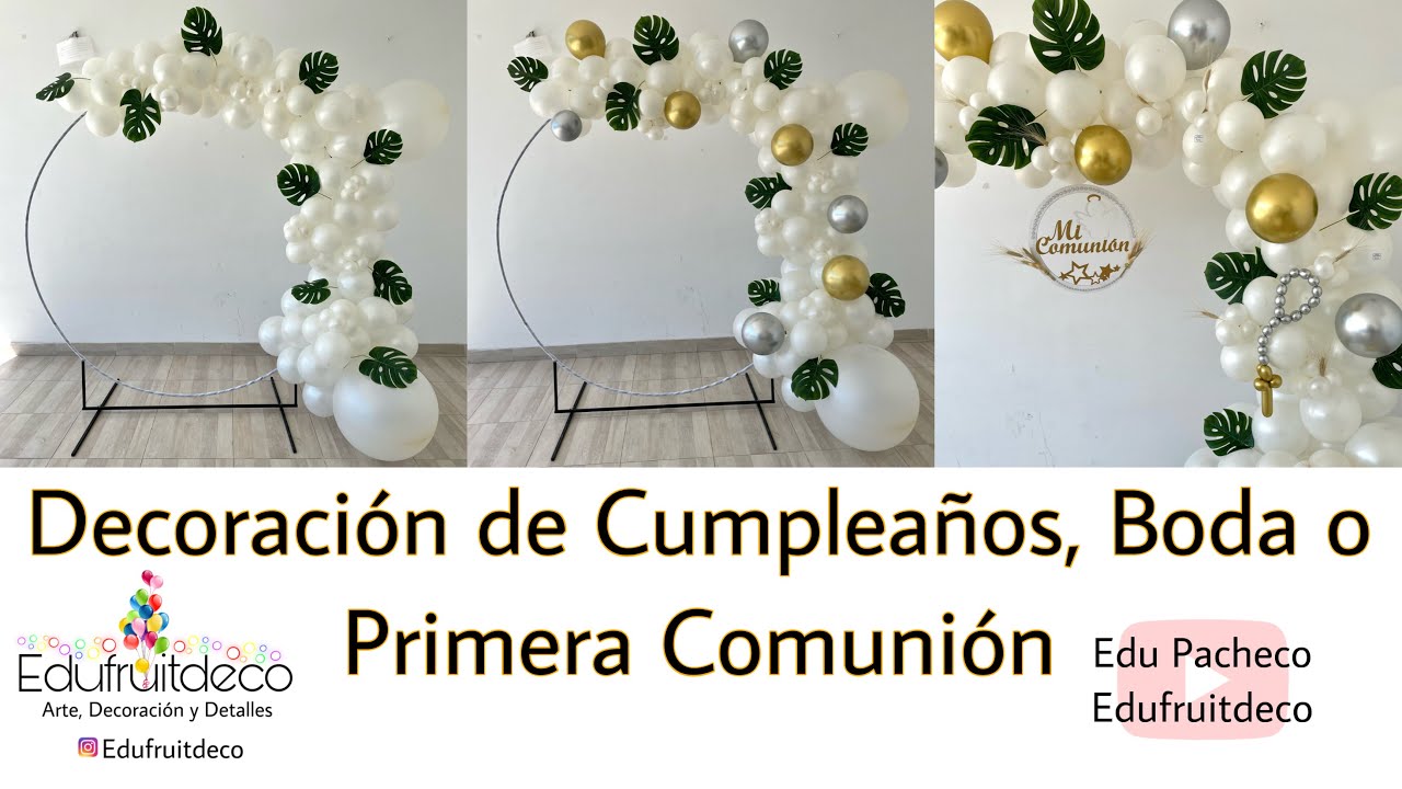 decoracion de globos para primera comunion