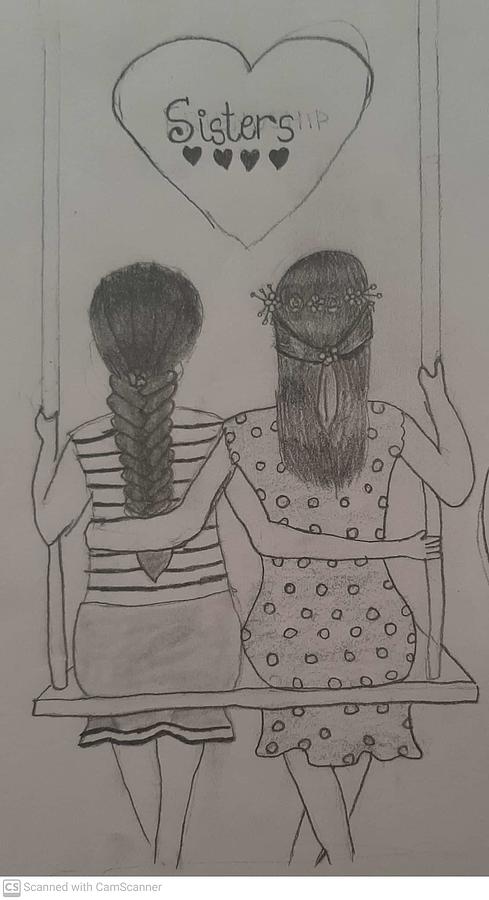 sisters drawing