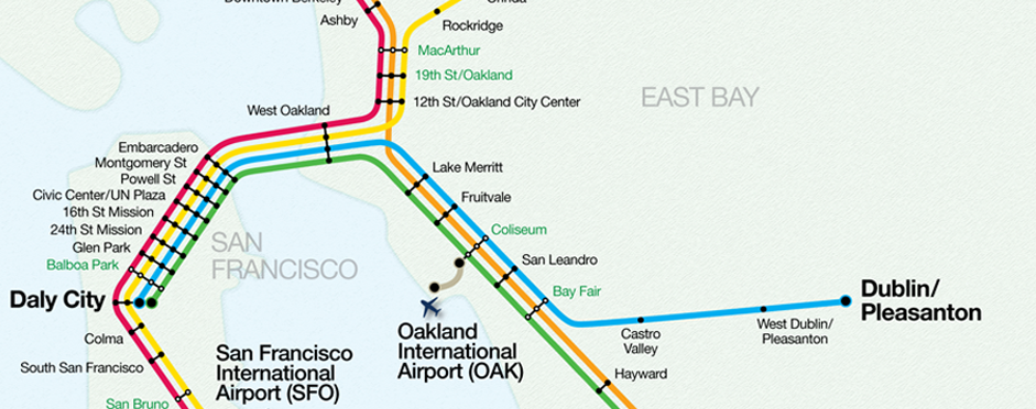 bart system san francisco map