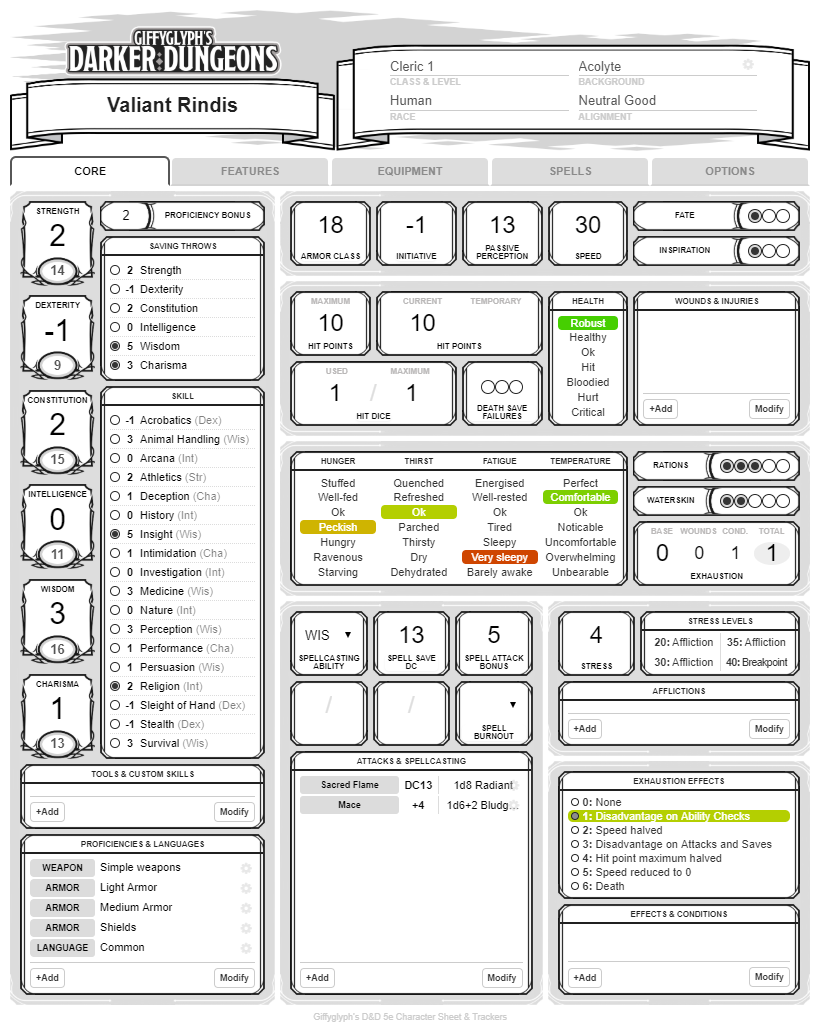 roll20 character sheet