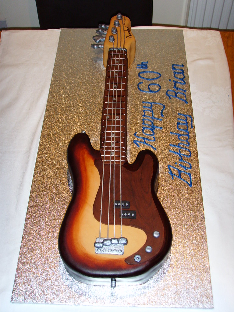 bass guitar cake