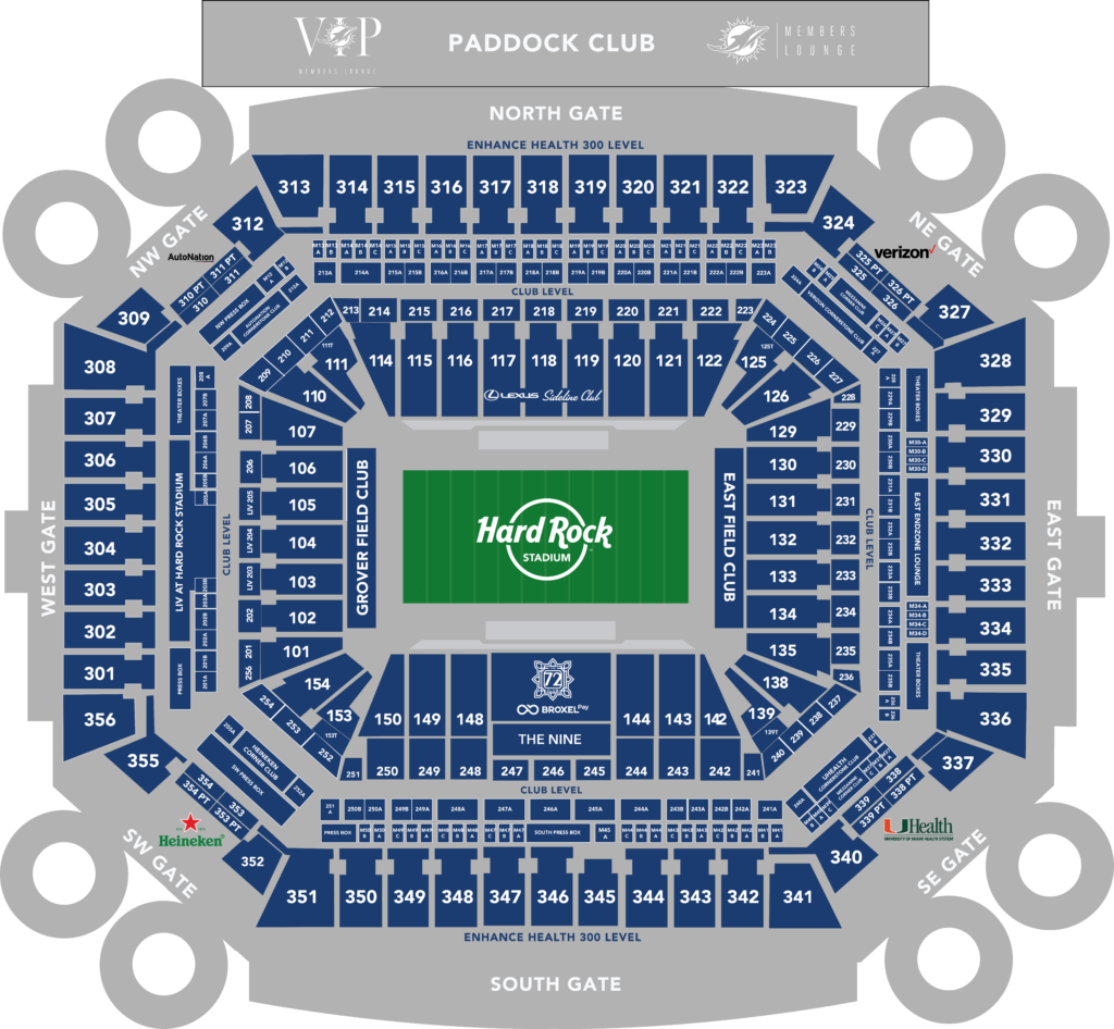 hard rock stadium seating chart for concerts